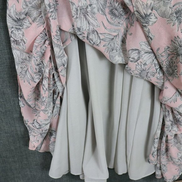 Misa Los Angeles Dress Womens M Smocked Blouson Pink Boho Chic Midi - Picture 9 of 16